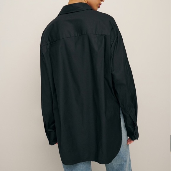 Reformation Will Oversized Shirt Black - Picture 3 of 7